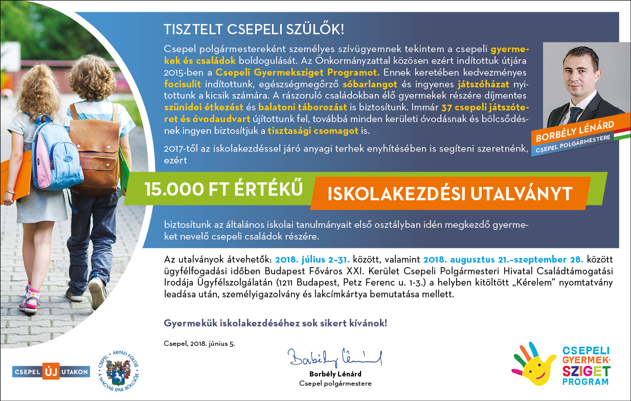 ISKOLAKEZDES hirdetes web