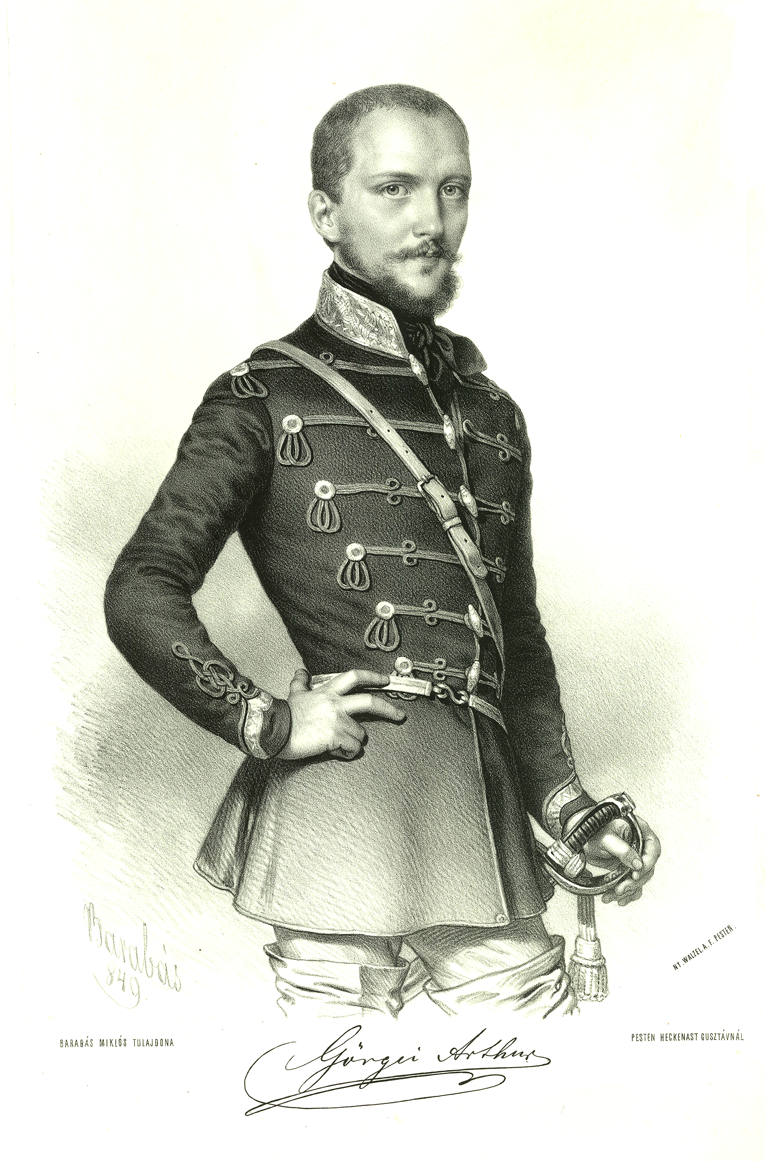 Gorgey Artur litografia Barabas