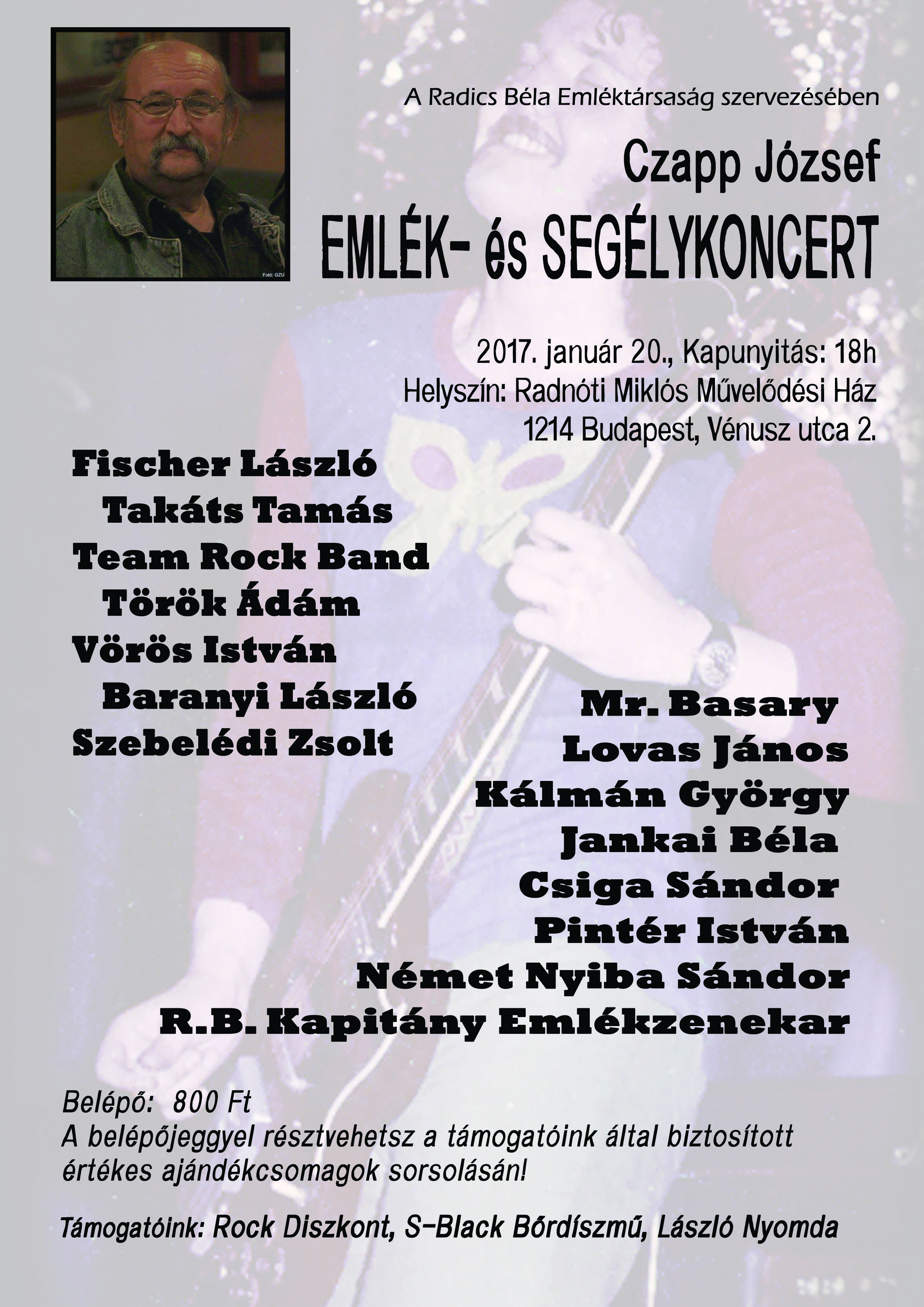Czapp emlekkoncert szoro